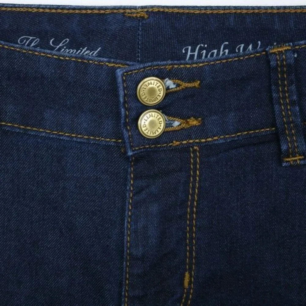 The Limited‎ High Waist Flare Jeans Dark Stretch Size 2L 2 x 34 Long Tall